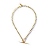 TOGGLE SPIKE VINTAGE CHAIN NECKLACE BRASS