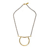 Ray Ring Pendant Short Brass