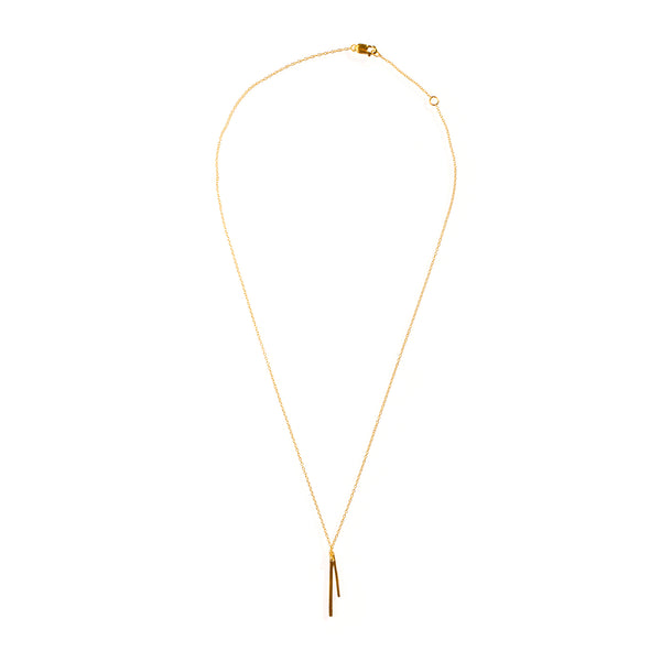 Petite Flare Necklace in Yellow Gold | K/LLER Collection Jewelry – K ...