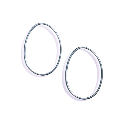 Large Ellipse Studs Sterling